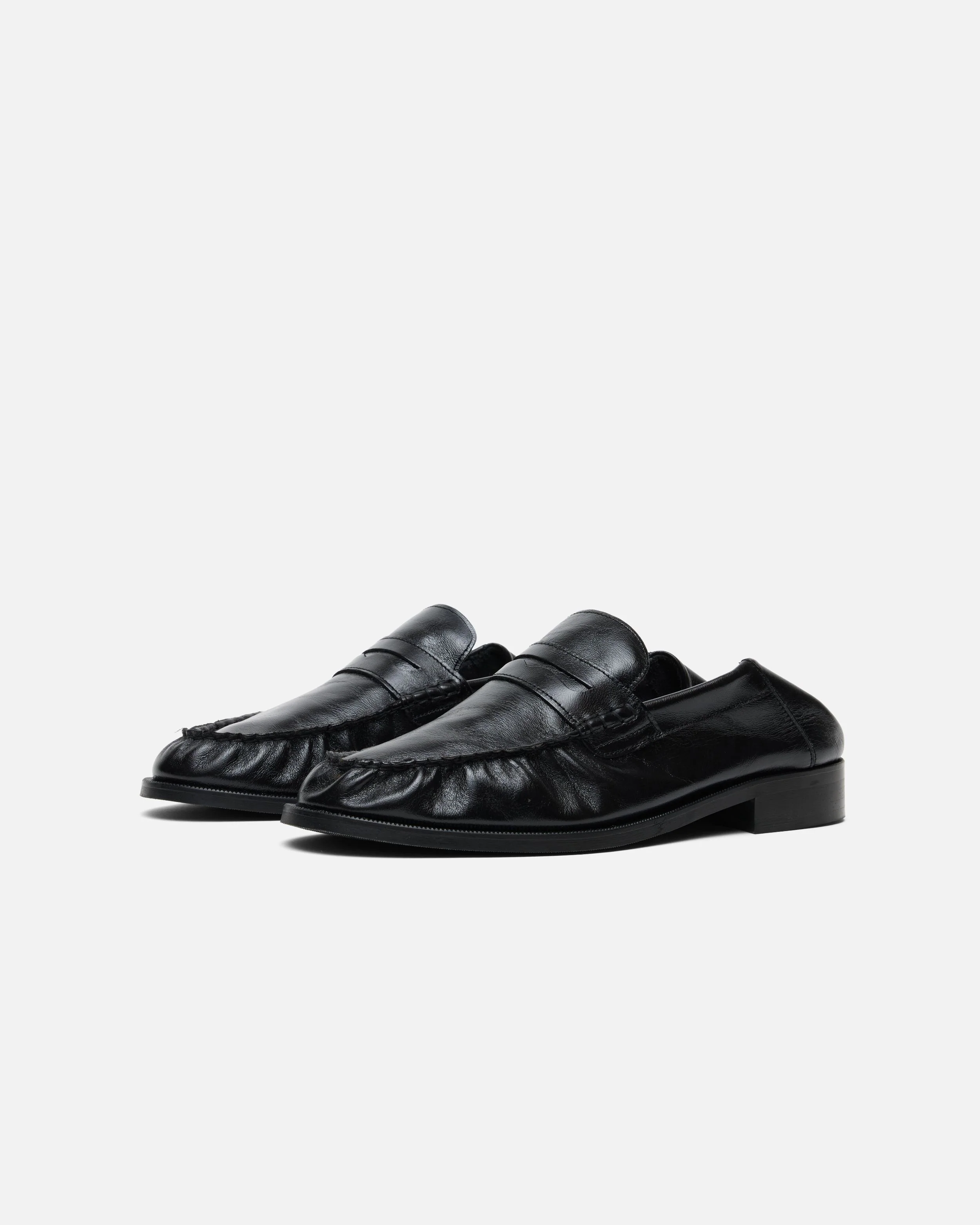 CB BLACK FOLDABLE RUCHED LOAFER